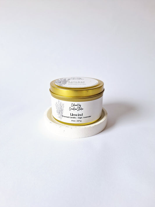Unwind (Eucalyptus & Lavender)Scented Candle