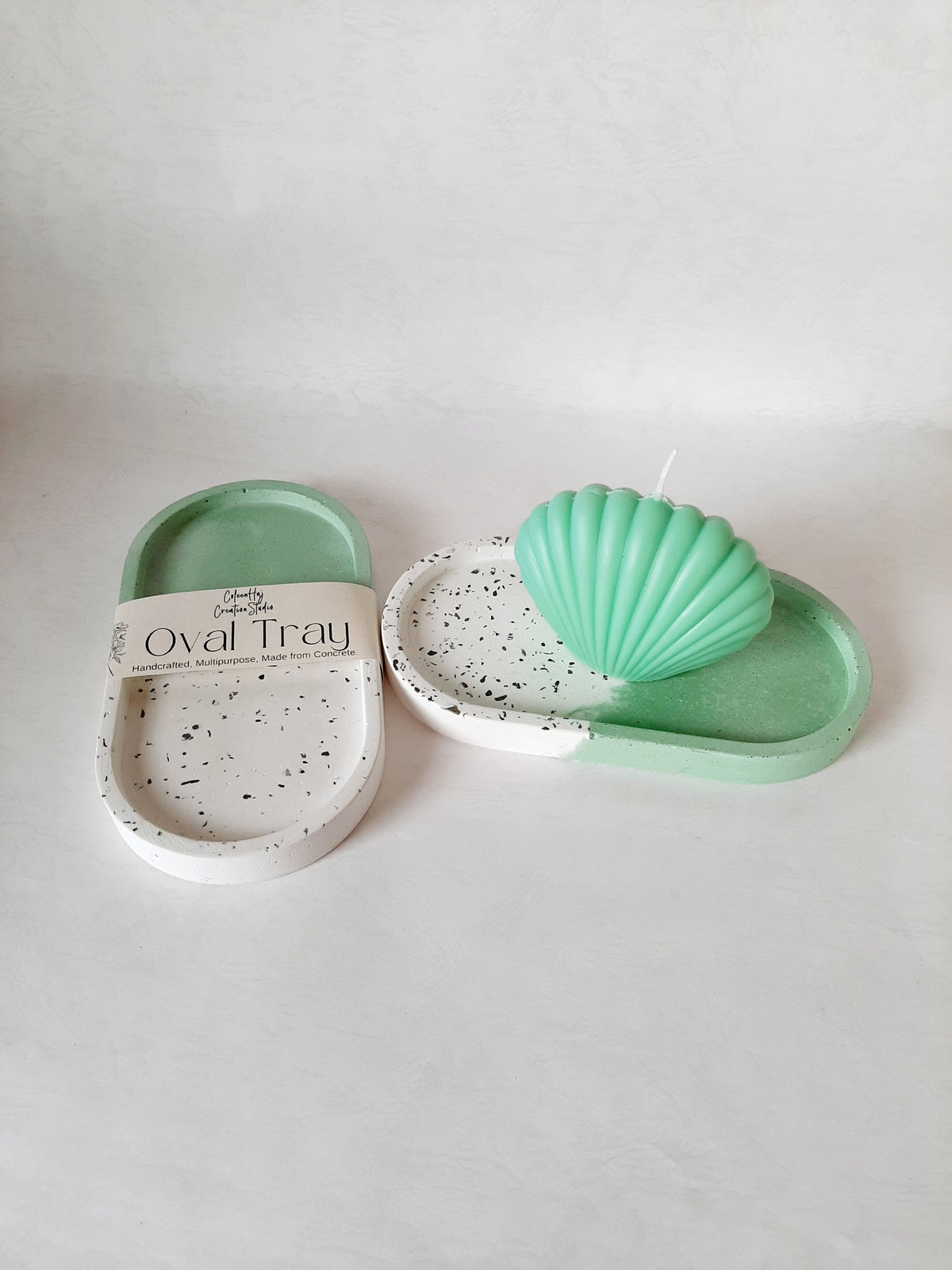 Two- toned Concrete Multipurpose Tray | Trinket Tray