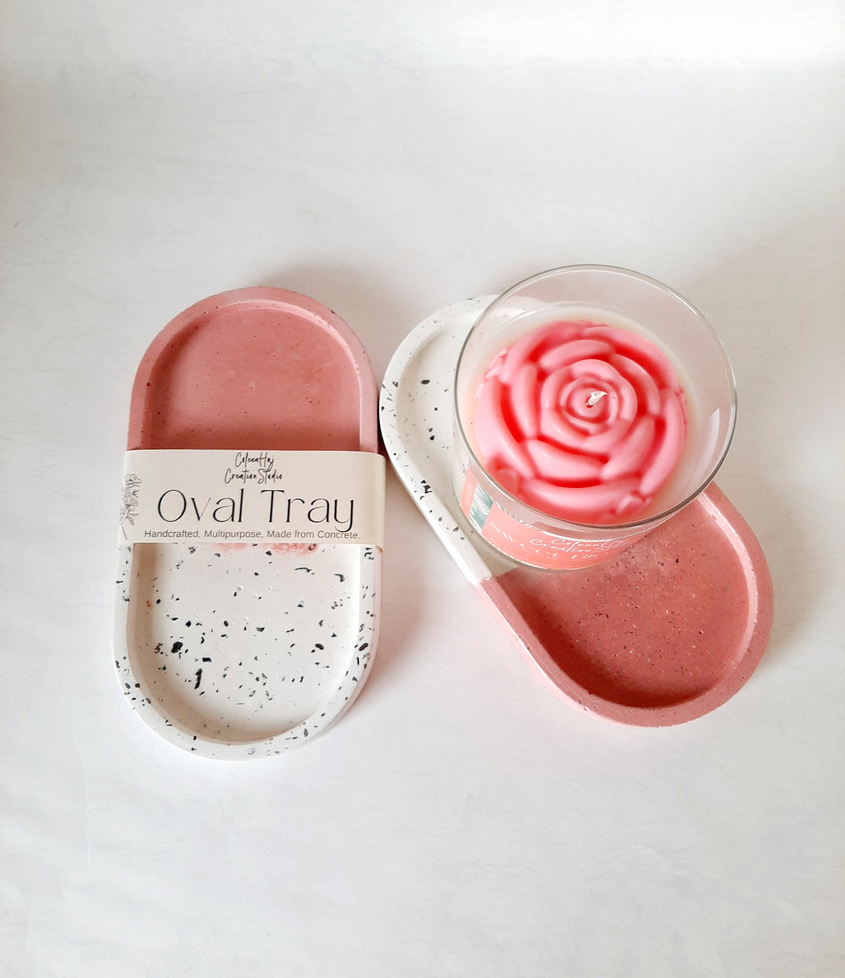 Two- toned Concrete Multipurpose Tray | Trinket Tray