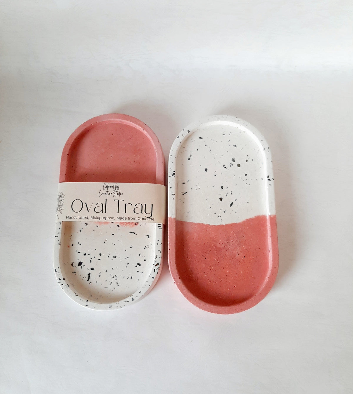 Two- toned Concrete Multipurpose Tray | Trinket Tray