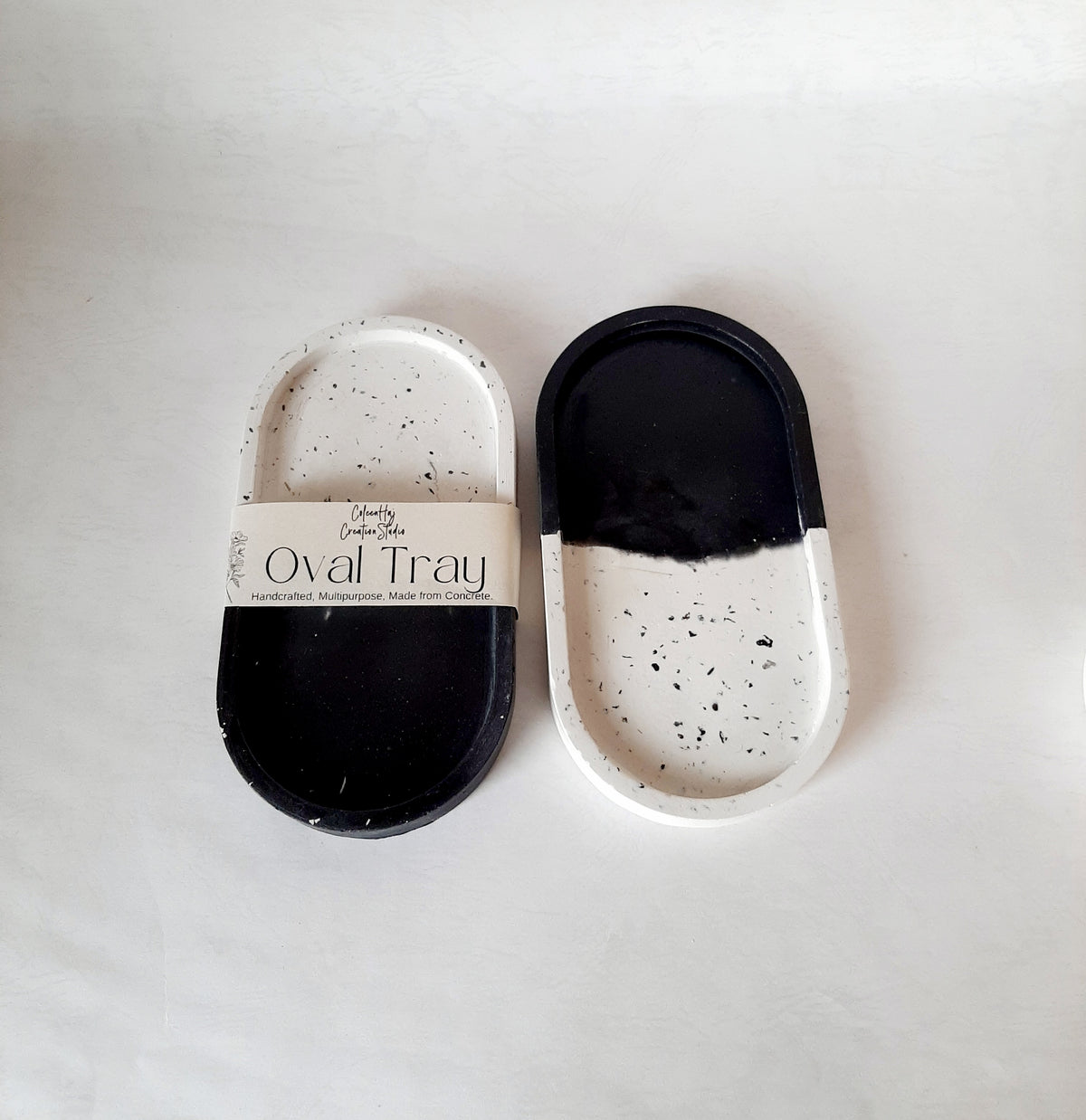 Two- toned Concrete Multipurpose Tray | Trinket Tray